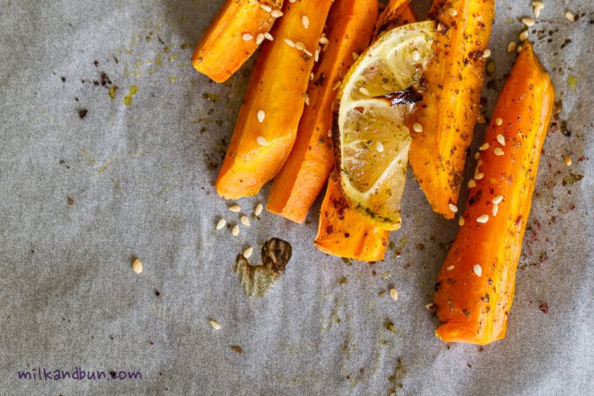 Delicious roasted carrots