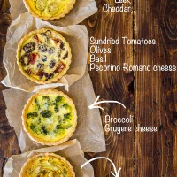 Small quiches: 4 fillings