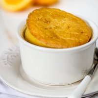 Mandarin-lemon pudding